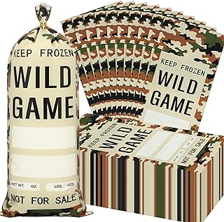 100 Pack Wild Game Bags for Freezer Storage 1 Lb Ground Meat Bags Wild Game Meats Processing Bag for Packaging Meat Preventing Freezer Burn