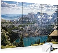 Vista 18 de JBER Paquete de 6 paneles acústicos artísticos, paneles de pared insonorizados de 72 x 48 pulgadas, paneles de pared autoadhesivos grandes, paneles