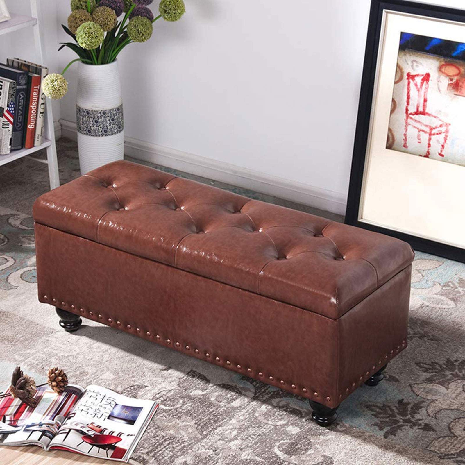 Repose-pieds bo&icirc;tes de rangement DASHADAO id&eacute;al pour une chambre cosy