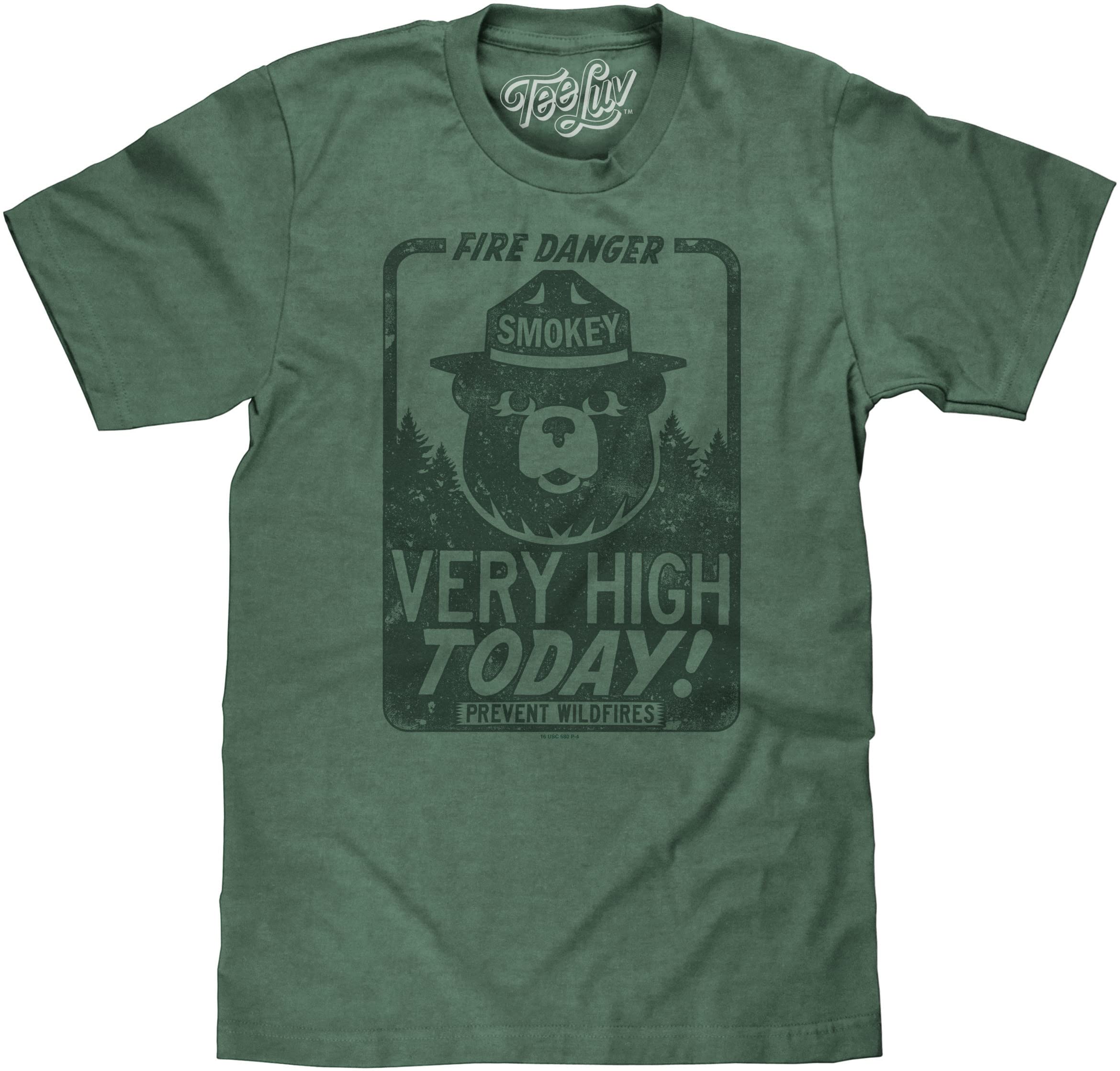 Tee LuvSmokey Bear Shirt - Fire Danger Very High Today T-Shirt