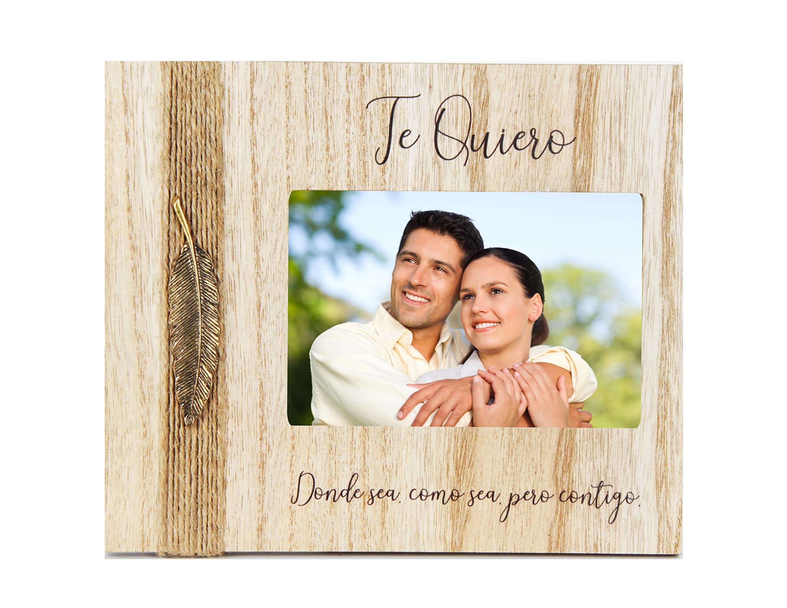 Regalo San Valentin.Regalos originales para hombre. Regalo aniversario pareja. Marco de Fotos Personalizado con Frase de Amor. Cuadros personalizados con foto. (ESPAÑOL)