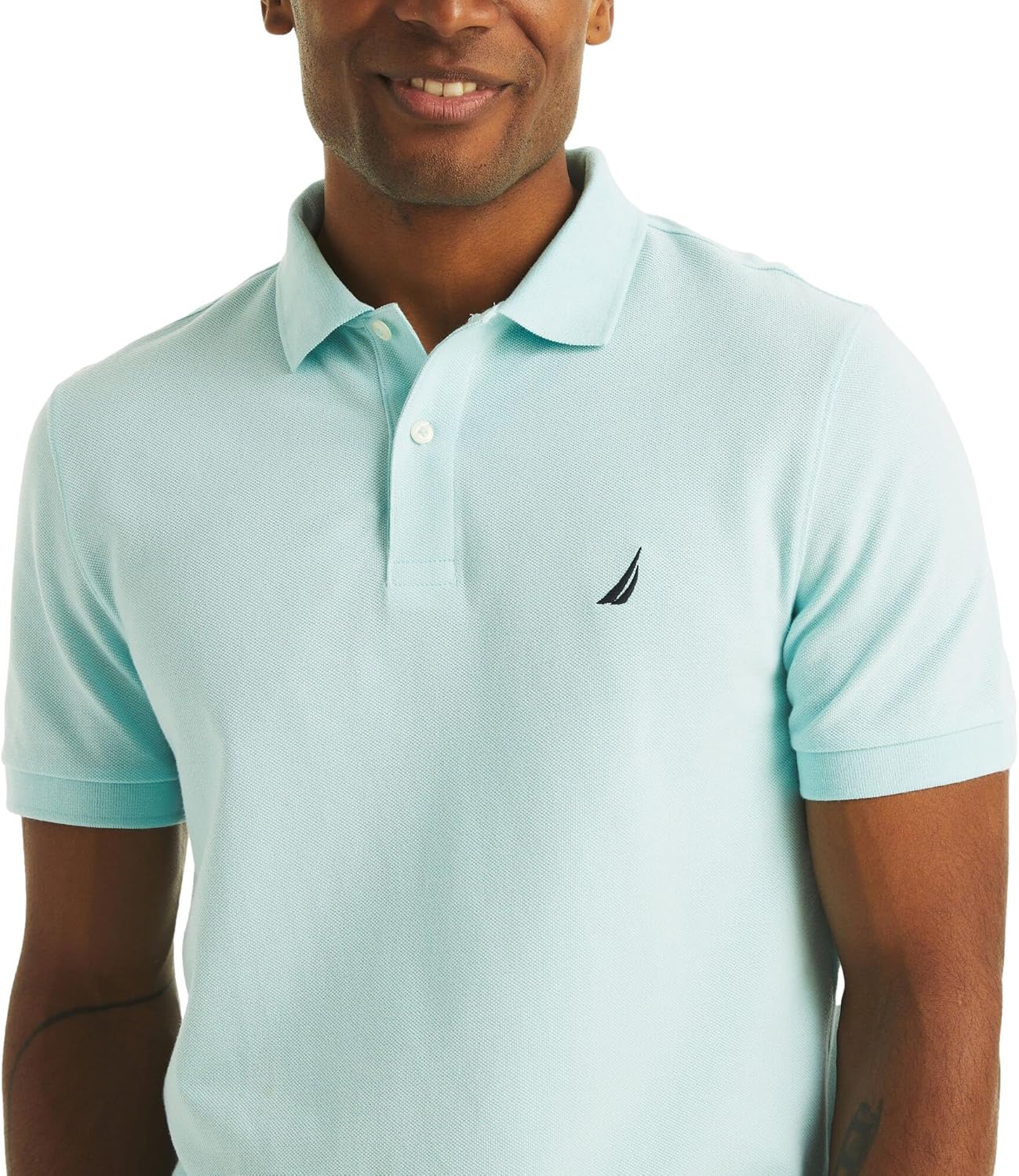 Nautica Mens Classic Fit Short Sleeve Solid Soft Cotton Polo Shirt - Image 3