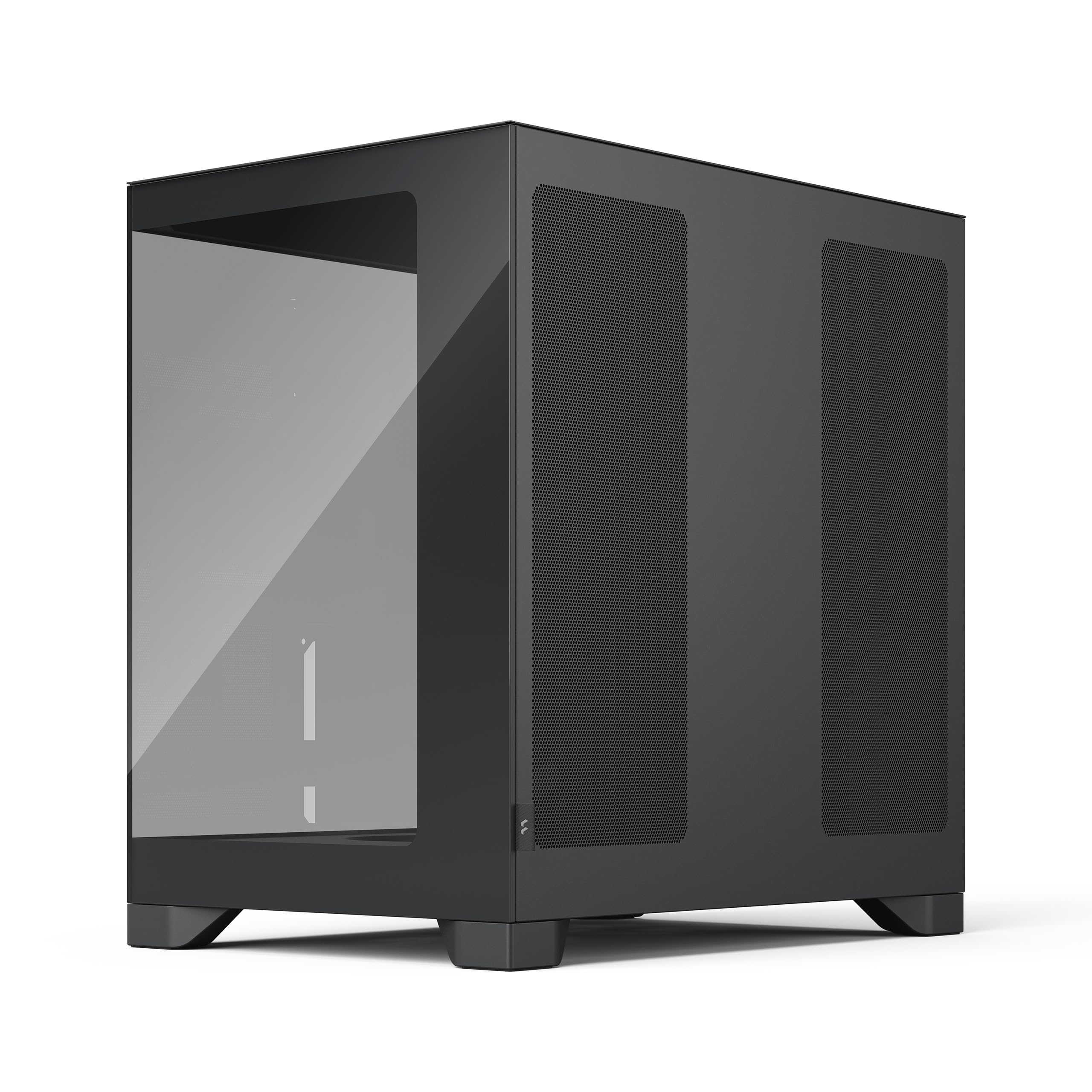 Fractal Design Pop 2 Vision Black RGB PC‑Gaming‑Gehäuse mit Panoramaglas – Dual‑Kammer‑Design – 4 RGB‑Reverse‑Lüfter – ATX/E‑ATX/mATX/ITX