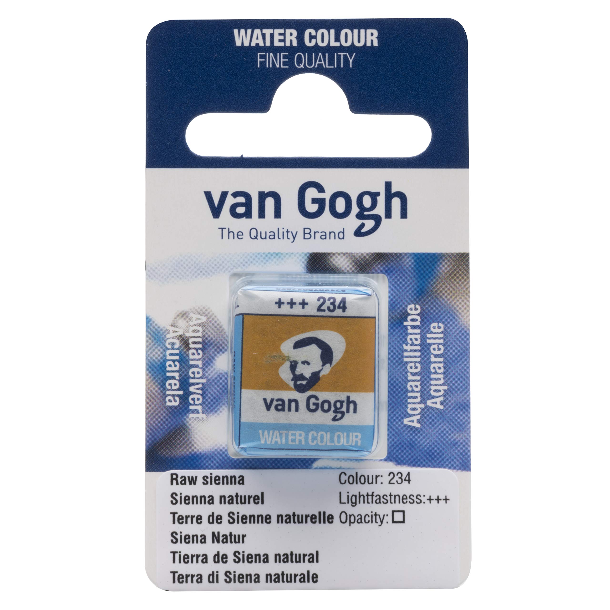 Van Gogh Watercolour Paint, Half Pan, Raw Sienna 234