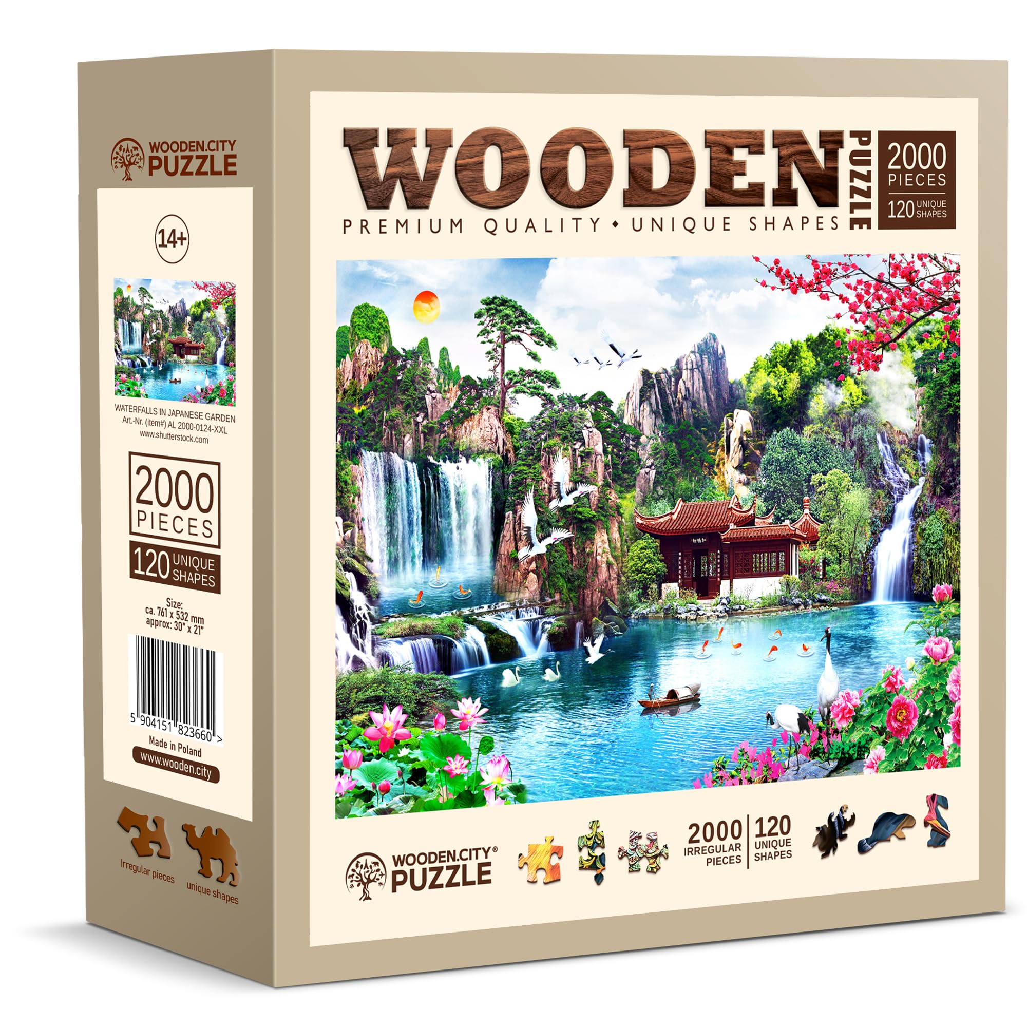 Wooden.City 2000 Elementów Drewniane Puzzle - Zabawka I Unikalne Puzzle Dla Dzieci I Dorosłych - Piękna Układanka Z Układanką Z Niezwykłymi Kawałkami Zwierząt - Puzzli - Idealny Prezent Urodzinowy