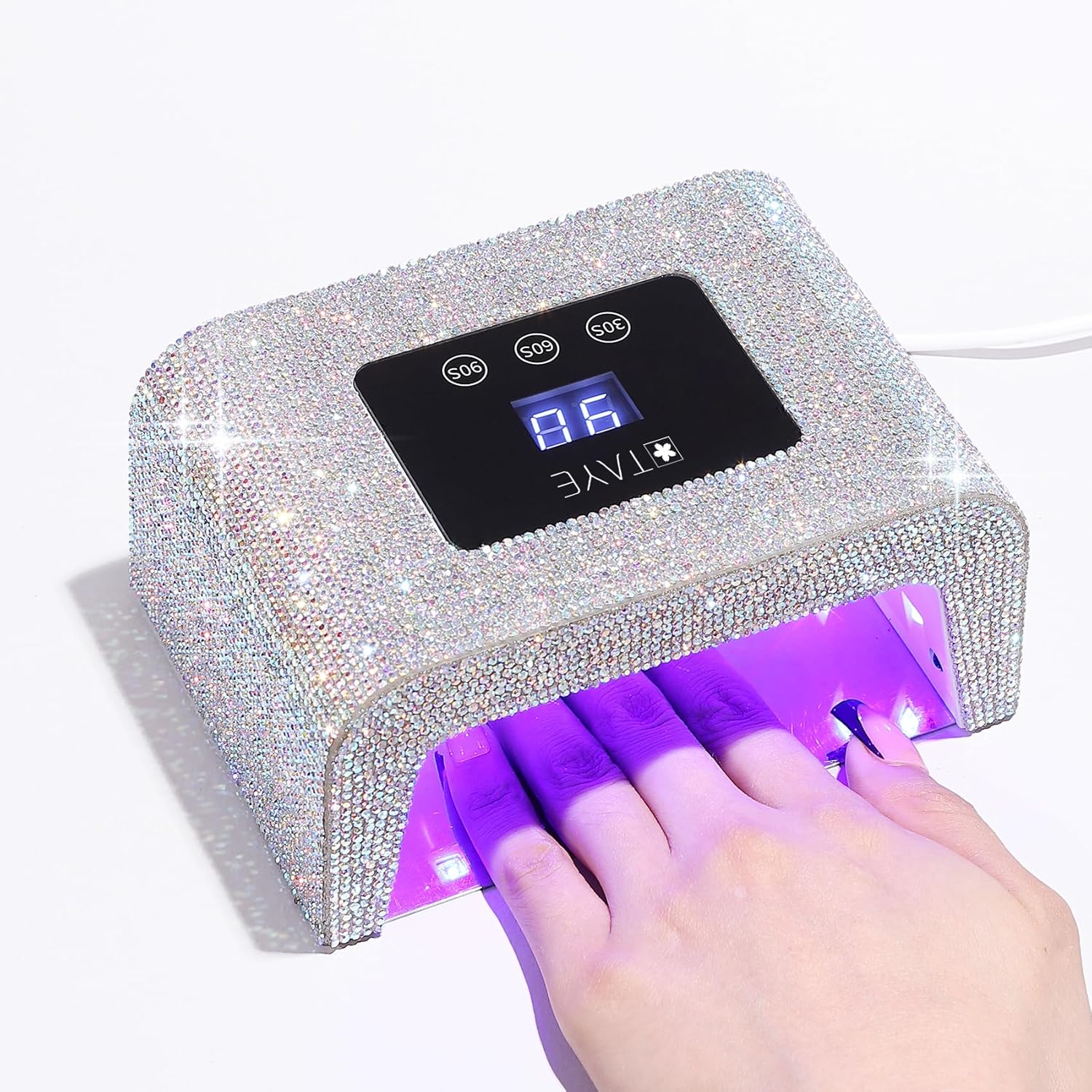 TAYE UV Light for Gel Nails, Beginner Led Nail Light for Gel Nails, Diamond UV Nail Lamp with 3 Timer Setting, Touch Control & Auto Sensor, Quick Dry Nail Dryer Curing Lamp for Salon & Home