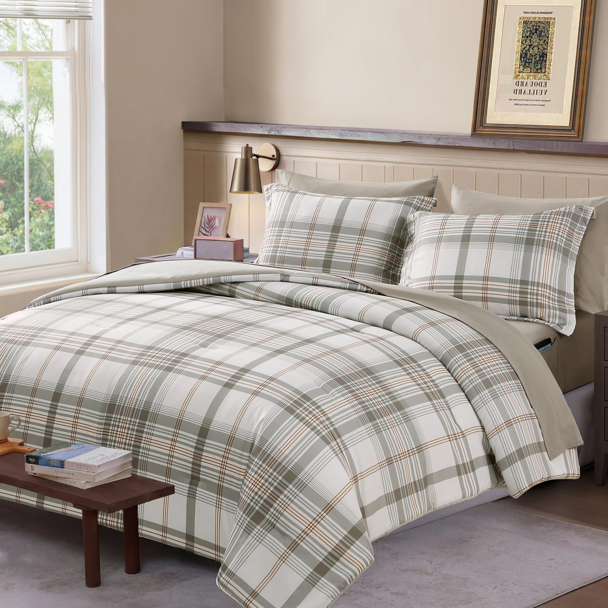 Plaid Comforter Set - Farmhouse Style -10 Plaid Comforter Set - Farmhouse Style -10