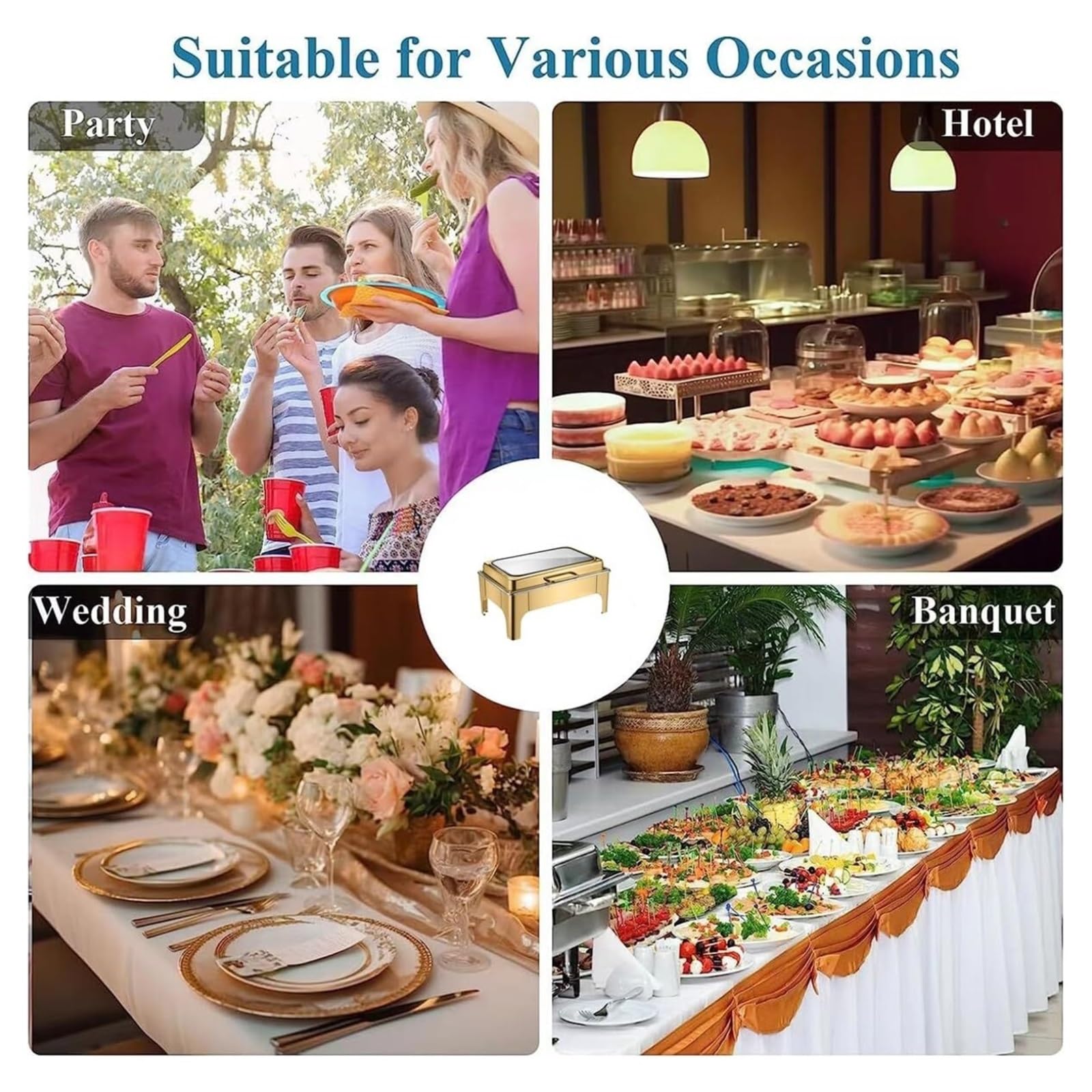 Buffet de Suministros de Catering de Acero Inoxidable Premium