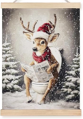 Miniatura 13 de FDHSPAAM Arte de Pared de Árbol de Navidad de Playa, Decoración Navideña Costera, Pósteres de Arte de Pared para Vacaciones de Puesta de Sol Árbol