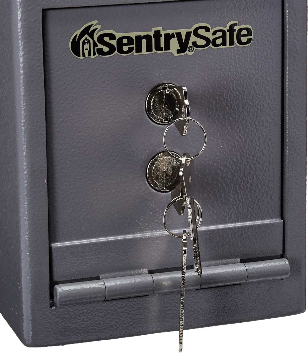 Sentry Dual Key Lock Under Counter Safe-Safe, Drop Slot, Dual Key Lock, 6"x12-3/10"x8-1/2", Gray