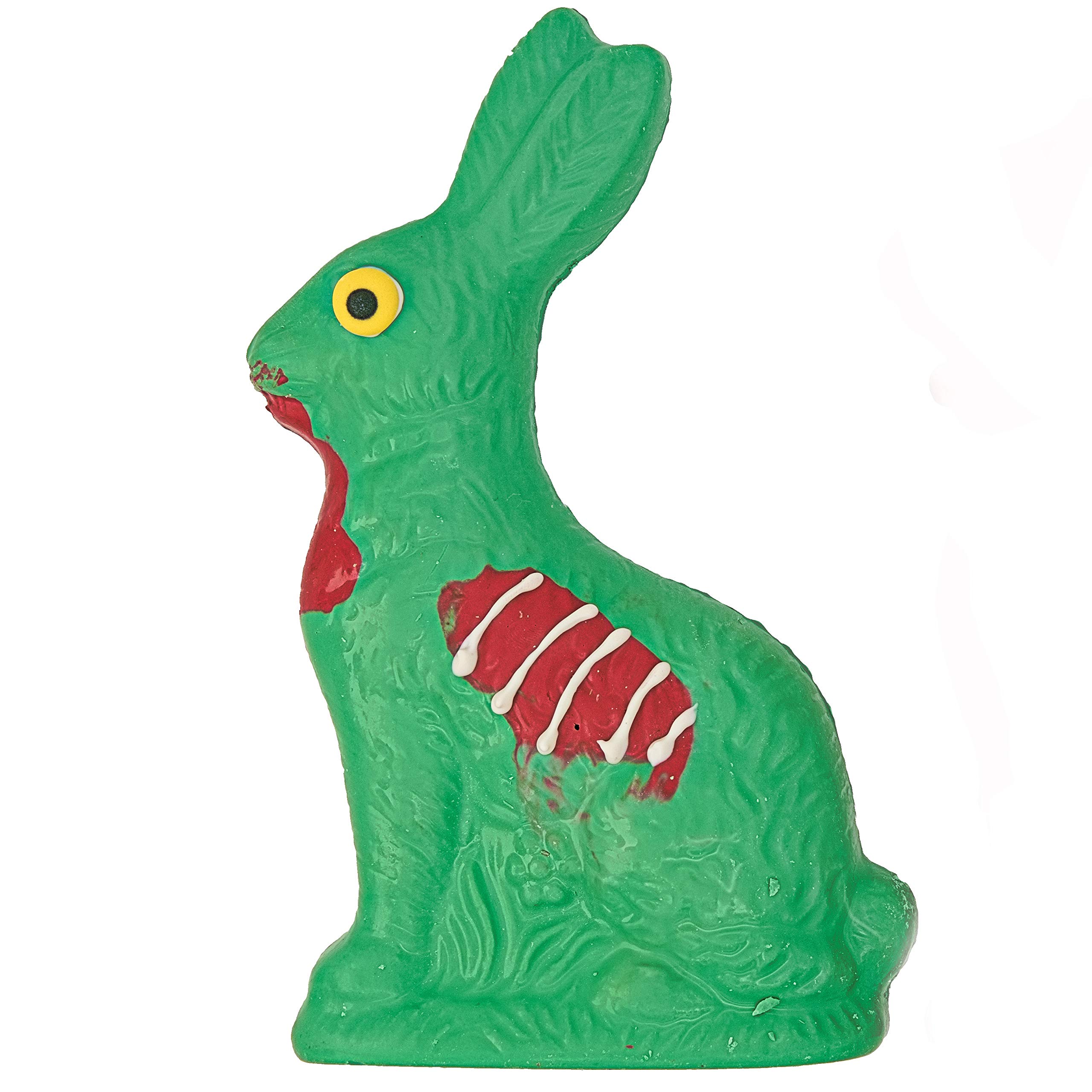 Zombie Chocolate Easter Bunny Candy, Fun Easter Basket Candy for Kids, Solid Chocolate Bunny Treat, Unique Easter Chocolate Rabbit Gift
