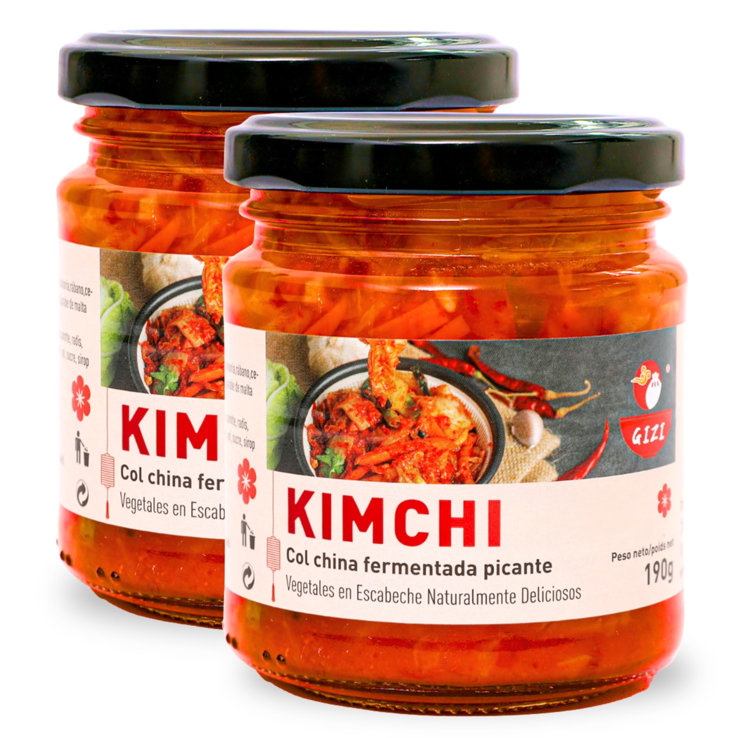 Kimchi Coreano Col China Fermentada Picante Auténtica Receta Tradicional 380g