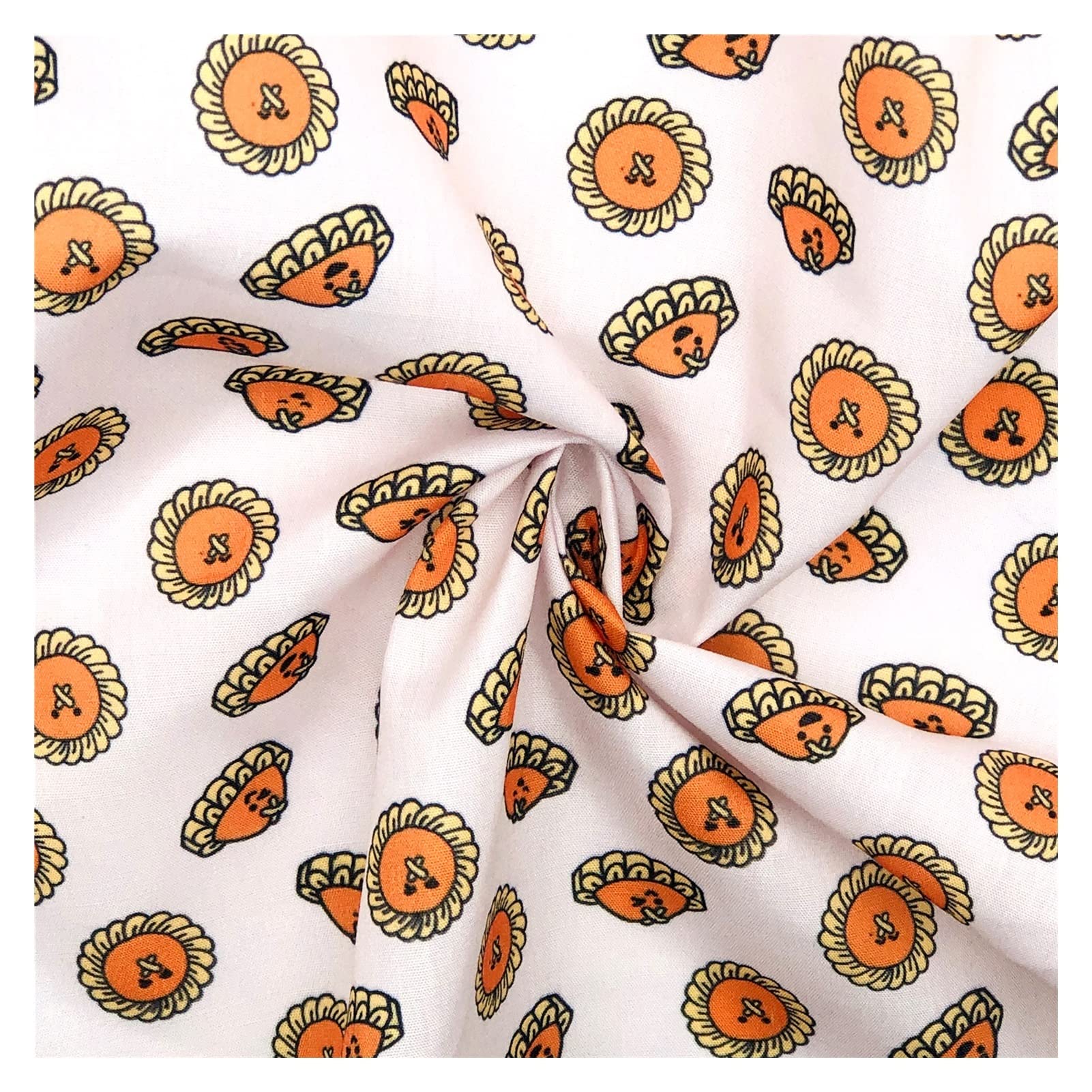 Girasol Amarillo Floral 50 * 145cm 100% Puro poliéster poliéster Material de algodón Telas de Coser acuelolas Costura Costura Bricolaje Tela Telas (Color : 1087904, Weight : Pure Cotton)