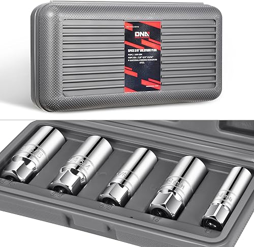 Miniatura 7 de DNA MOTORING Juego de 5 bujías de 38 pulgadas - 58 pulgadas 34 pulgadas, 1316 pulgadas, 0.551in, 0.709in, SAE y métrico, Cr-V, TOOLS-00152