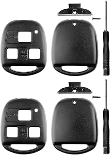 KeylessOption Keyless Entry Remote Key Blade Fob Shell Case Cover Repair for Toyota HYQ12BBT HYQ1512V (Pack of 2)