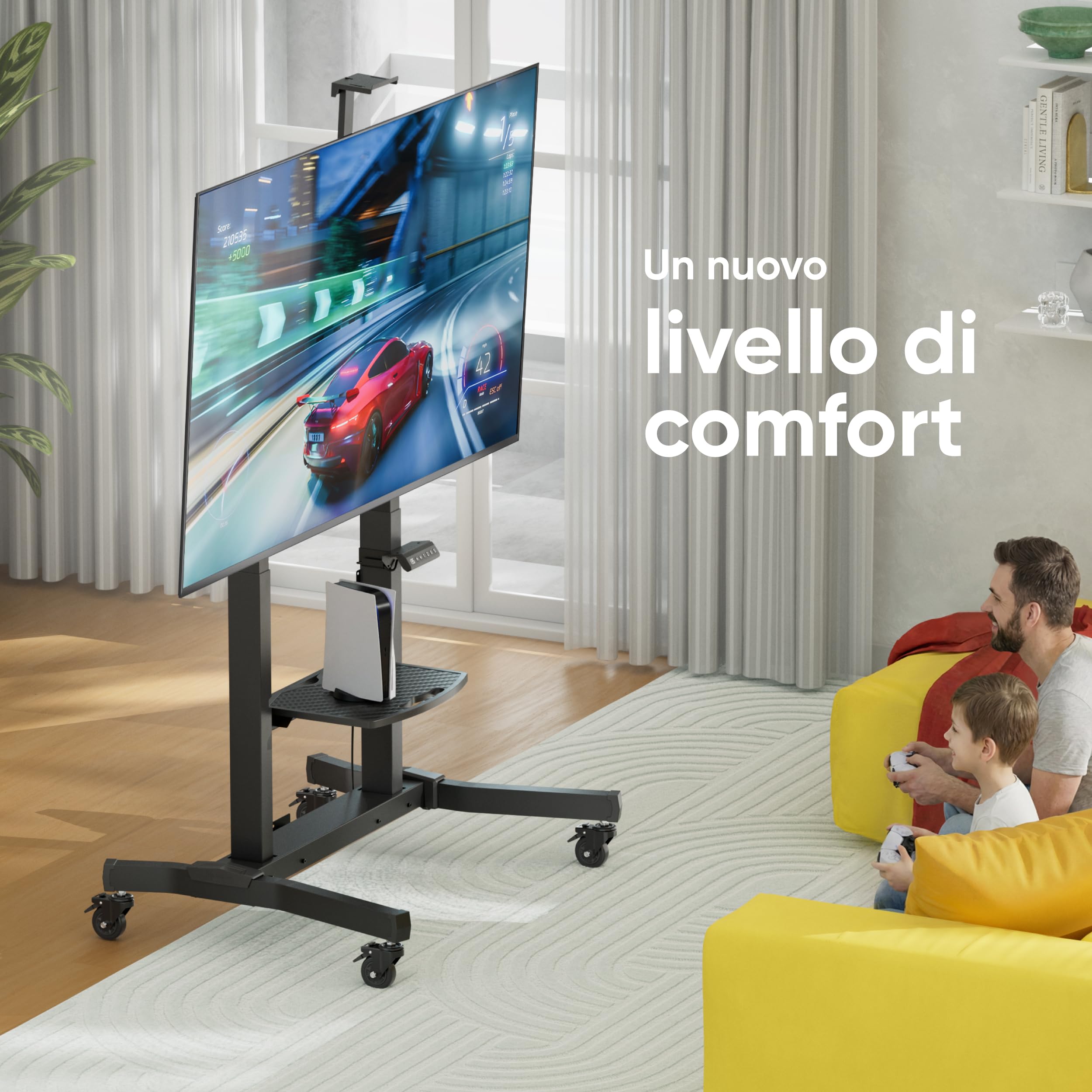 ONKRON Supporto TV Elettrico 50"-100", 120 kg, max VESA 1000x600, TS1991E-B
