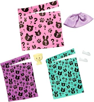 Barbie Cutie Reveal Chelsea Doll - 6 Surprises Plush Baby Lion Fashions Colour Changing Fun for Children from 3 Years HKR21
