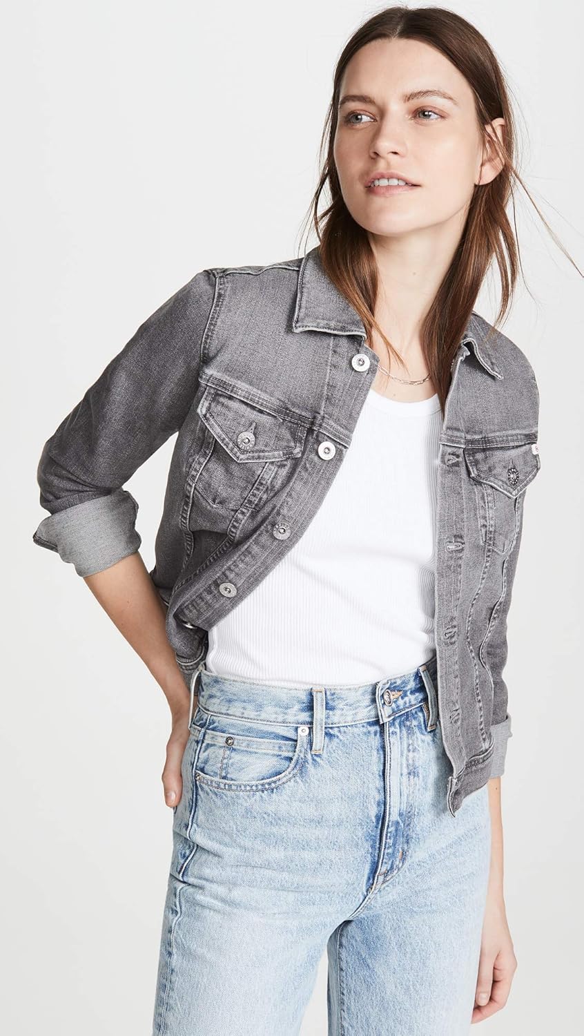 AG Adriano Goldschmied Women's Robyn Fitted Denim Jacket at  Women's Coats Shop