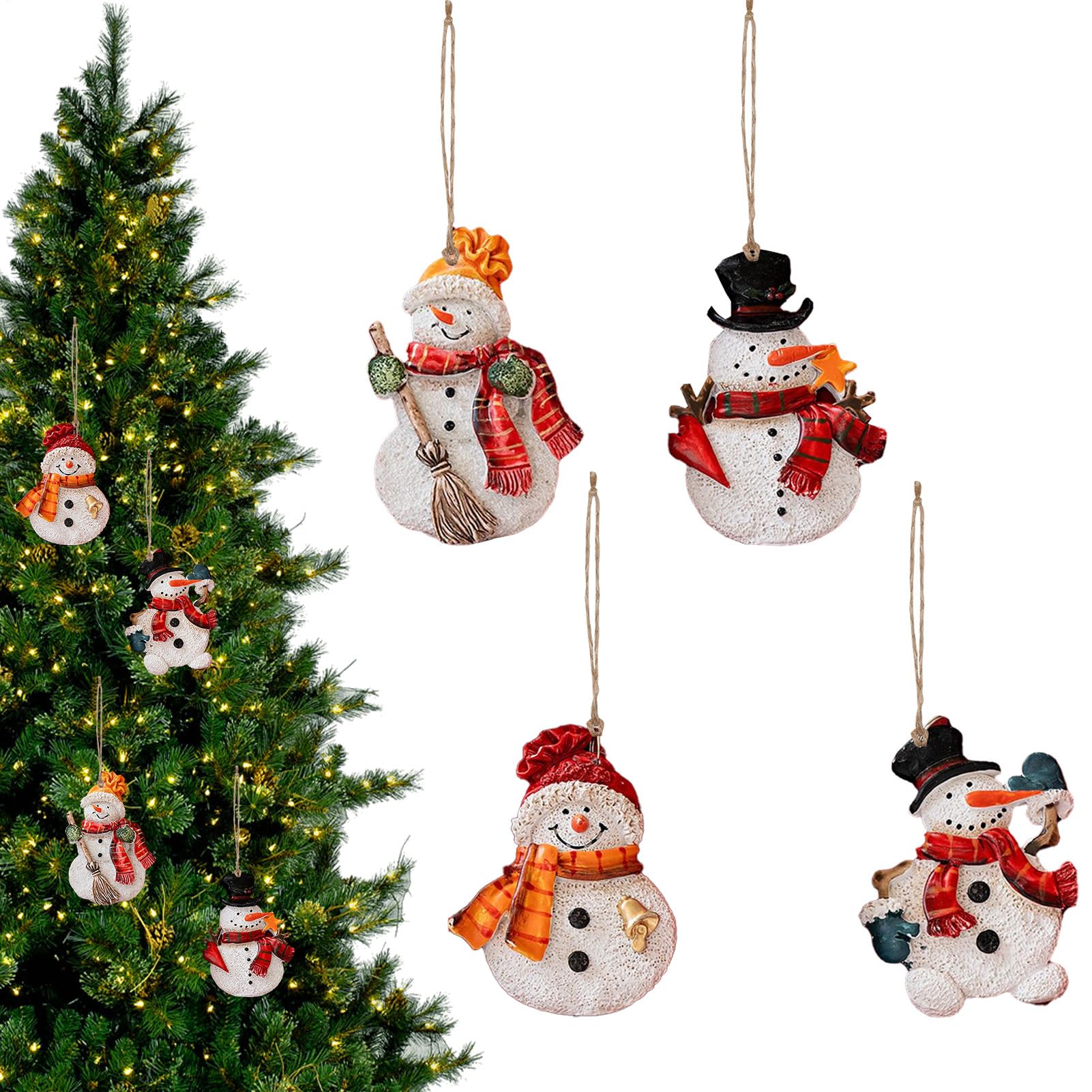 Décoration de sapin de Noël en résine incassable pour poignée et fenêtre