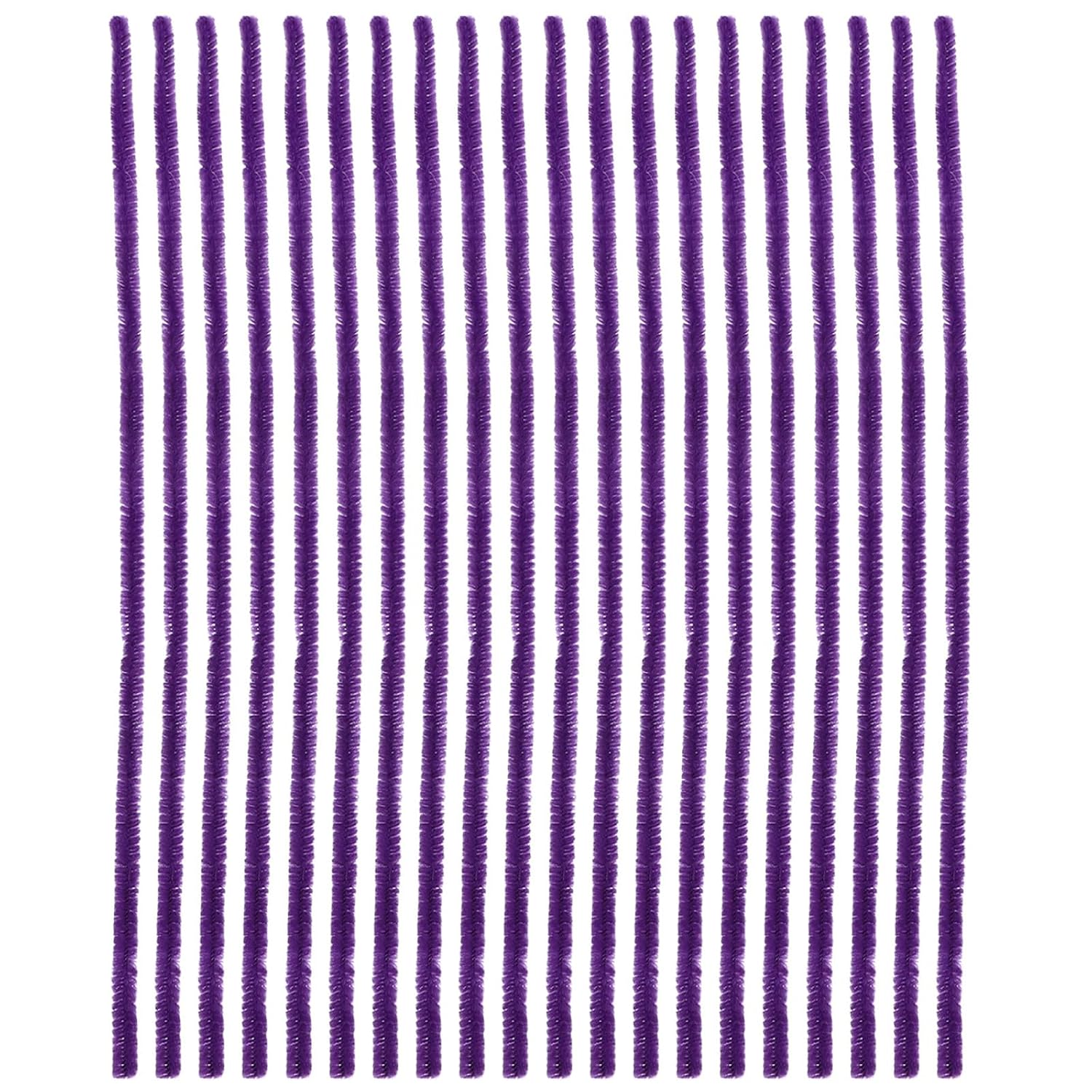 Luxshiny 500pcs Purple Pipe Cleaners: 11.8" Flexible Chenille Stems - Fuzzy Sticks for Crafts - Bendable Twisting Stem for Christmas Ornaments,Wreaths Party Decor