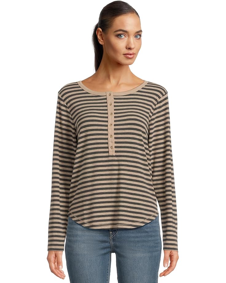 Mod-o-doc Long Sleeve Slim Shirttail Henley - Main View