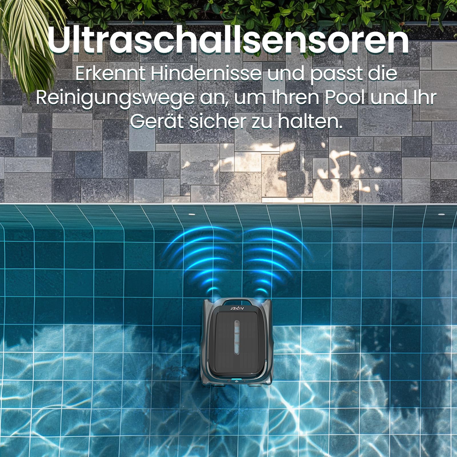 AIPER Surfer S1 Pool Skimmer Roboter, Akku & Solar, SolarSeeker, Oberflächenreinigung, 20h Laufzeit, Smart App, Wassertemperatur, für alle Pooltypen (Generalüberholt)
