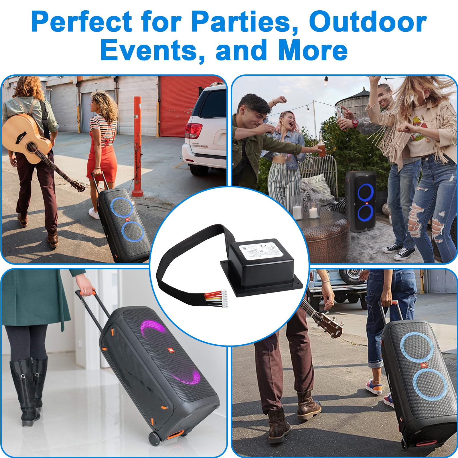 7,2 V 10000 mAh Batterie PartyBox 310 Compatible avec Les Enceintes Bluetooth Portables JBL PartyBox 310 SUN-INTE-125