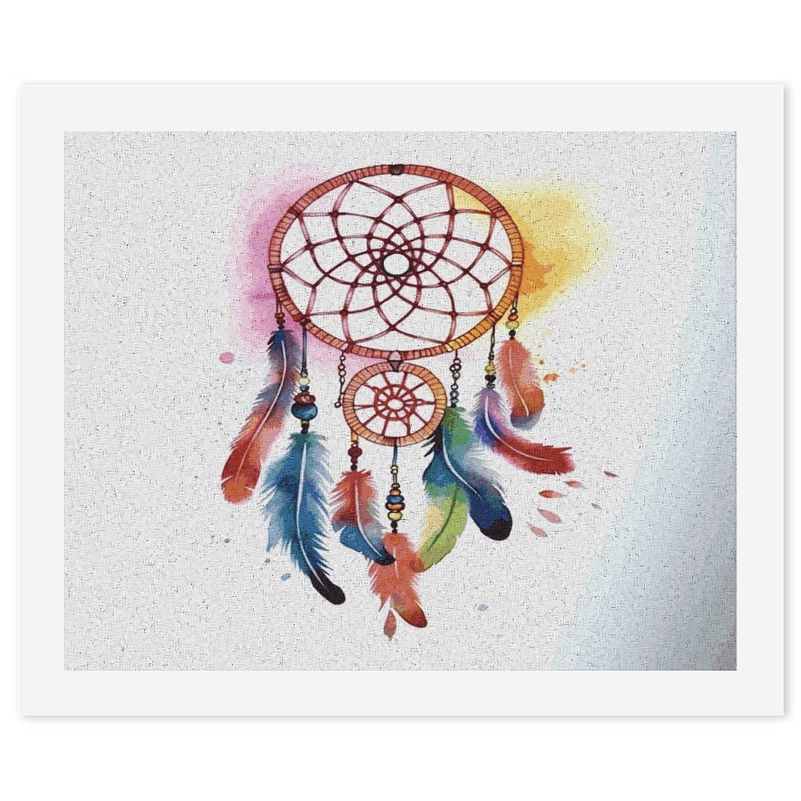 LDGSUPH Watercolor Dream Catcher Paint by Numbers Kits for Adults Beginners Exquisite Digital Oil Painting Kits Painting Anti-fading Canvas Wall Art DIY Gift for Home Wall Decor