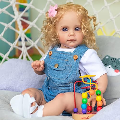 Miniatura 3 de Ropa de muñeca de bebé Reborn de 24 pulgadas, accesorios para niña, conjuntos de mamelucos de mezclilla para muñeca Reborn de 22 a 24 pulgadas