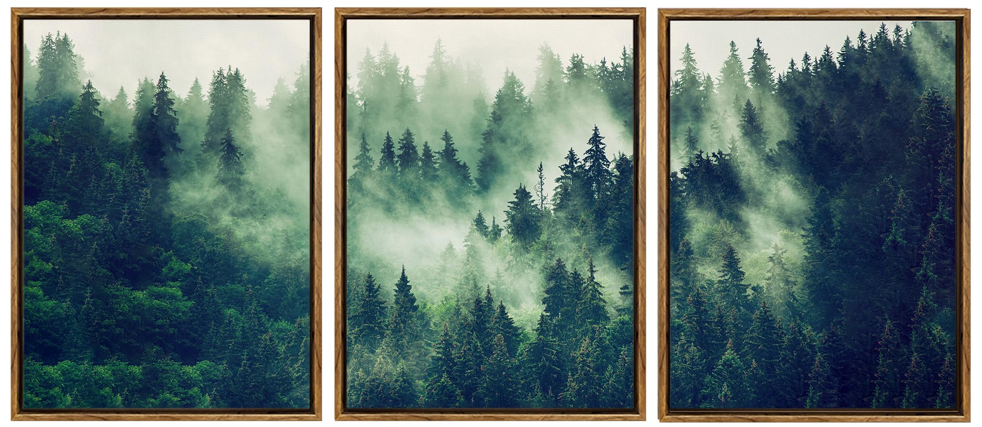 PicturePerfect Decor Fog Forest Landscape Artwork