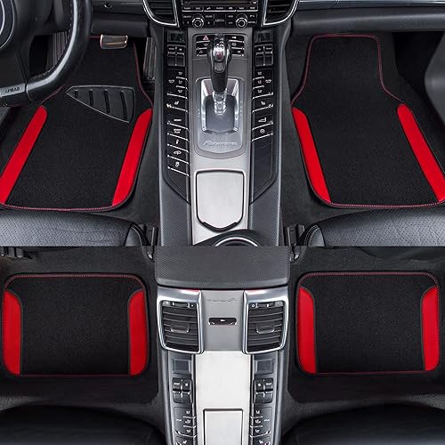 Miniatura 3 de CAR PASS Alfombra impermeable de piel sintética de ajuste universal arcoíris para automóvil, alfombrillas antideslizantes para SUV, camionetas