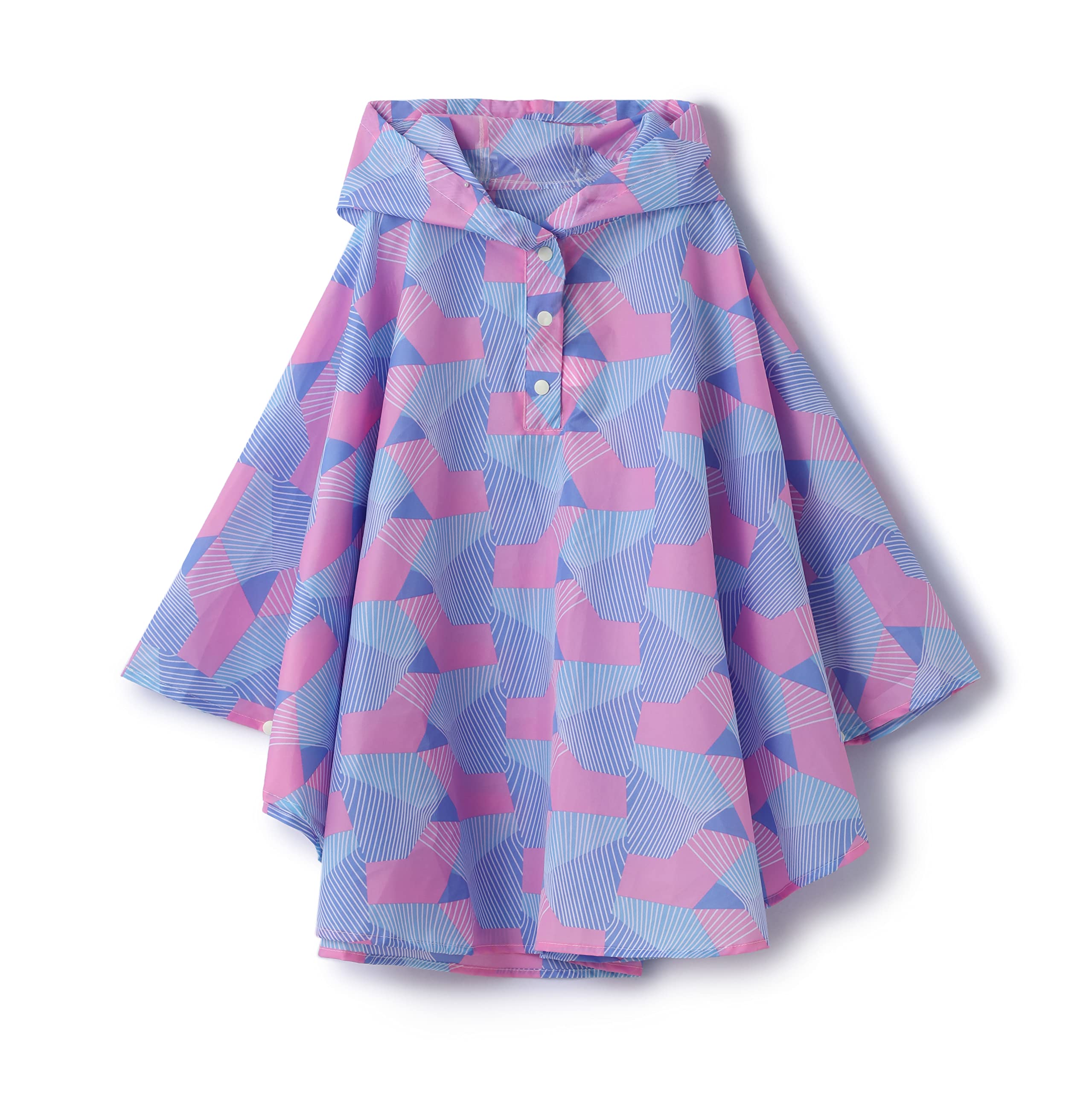 Kids Rain Poncho Hooded Waterproof Raincoat for Boys Girls