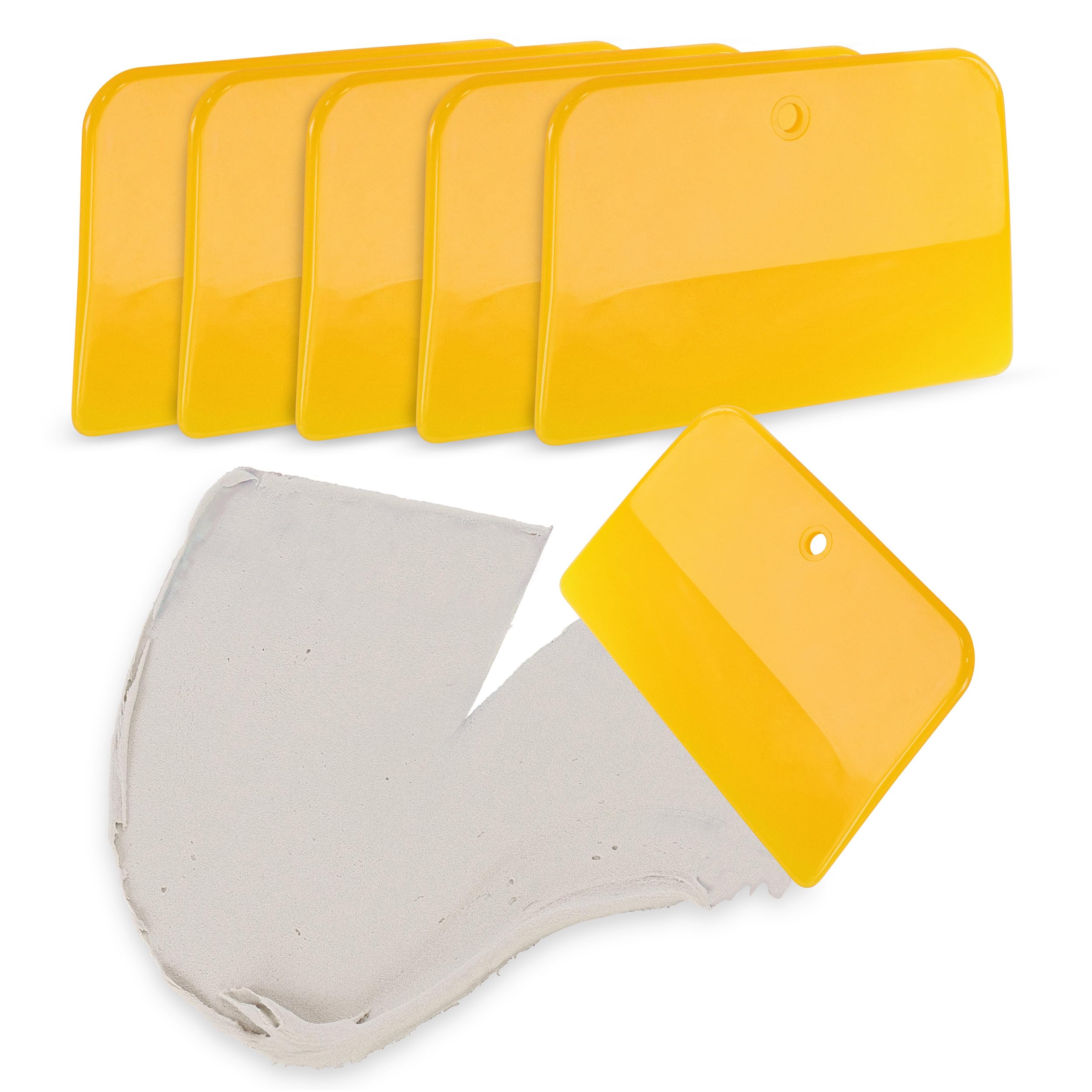 ABN 5in Plastic Body Filler Spreaders 25 Pack Flexible Putty Applicators for Automotive &amp; Repair Use