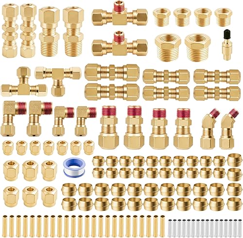 Miniatura 7 de Surtido de accesorios de aire DOT de latón de 14" 18" 38" 12" Empuje para conectar accesorios y tubo de conexión rápida Accesorios de línea de freno