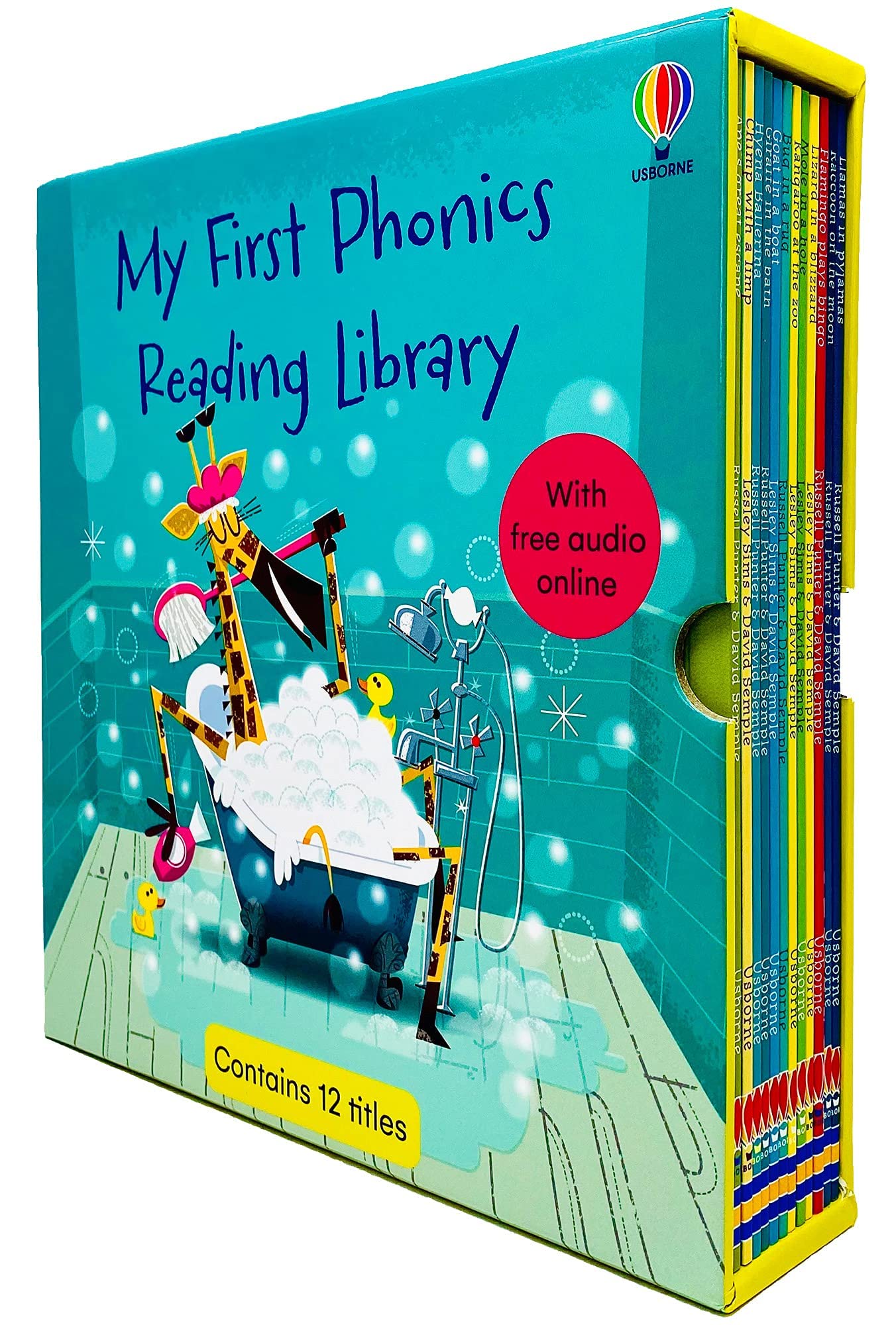 Usborne My First Phonics Reading Library Collection 12 Books Box Set (Phonics Readers) (WITH FREE AUDIO ONLINE)