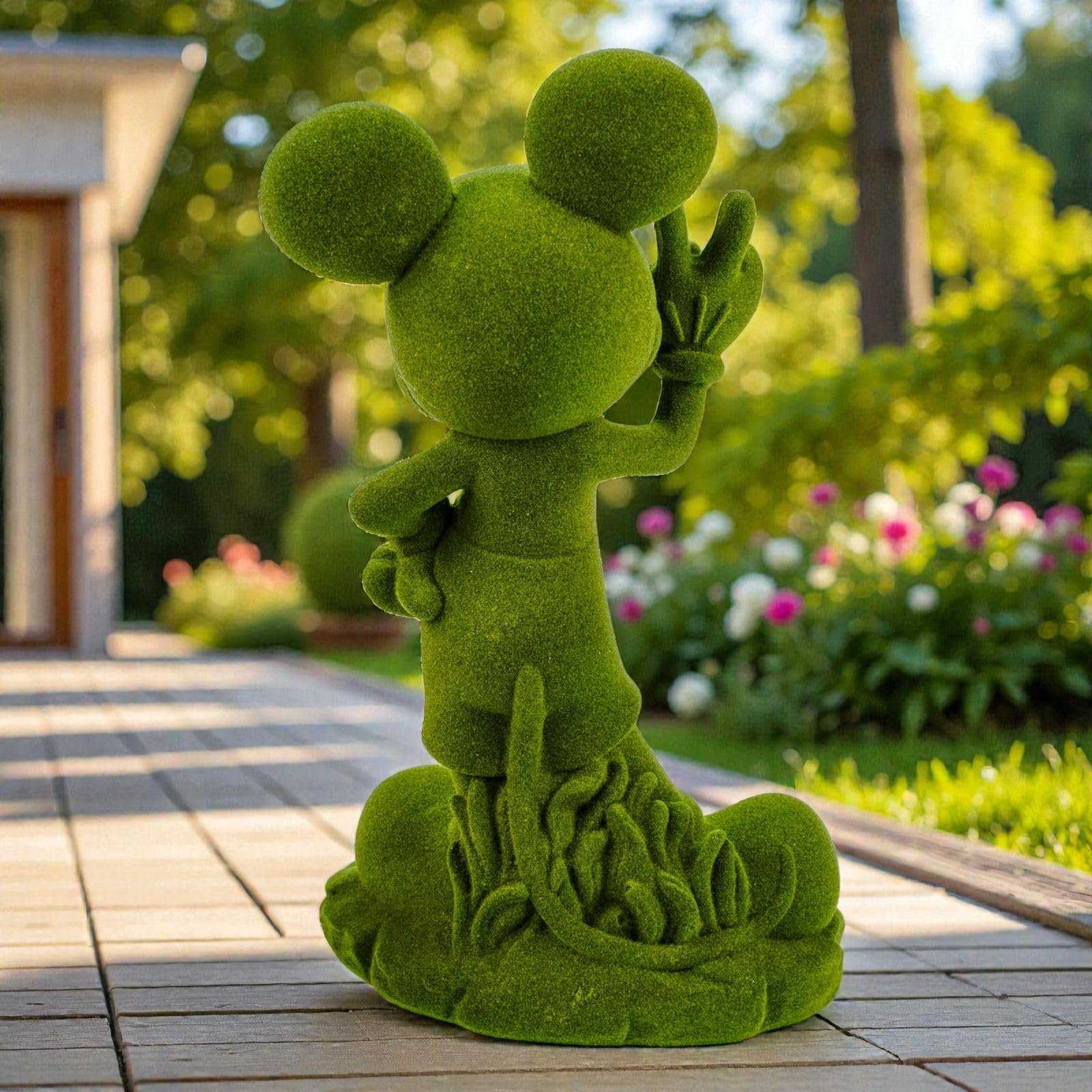 Mickey Mouse - Statuetta decorativa da giardino in poliresina, 20,5 cm, con licenza ufficiale, resistente alle intemperie, per giardino, balcone e soggiorno, elegante idea regalo
