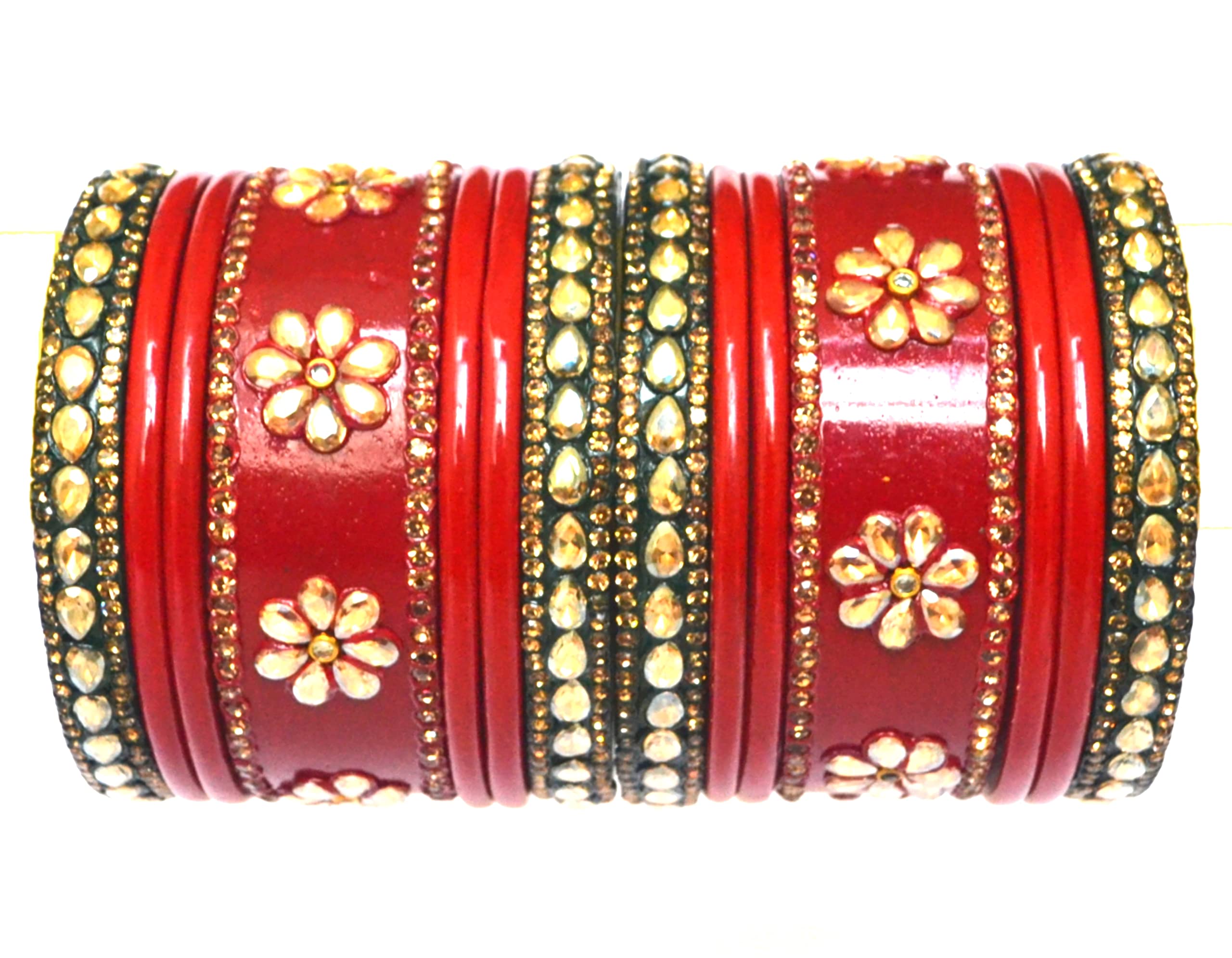KANGANAS Lac Lakh Lahethi Bangles Set for women with machine cut Traditional Green patti Chudi set (2.8) (B0BBC62YQ4) Amazon Price History, Amazon Price Tracker