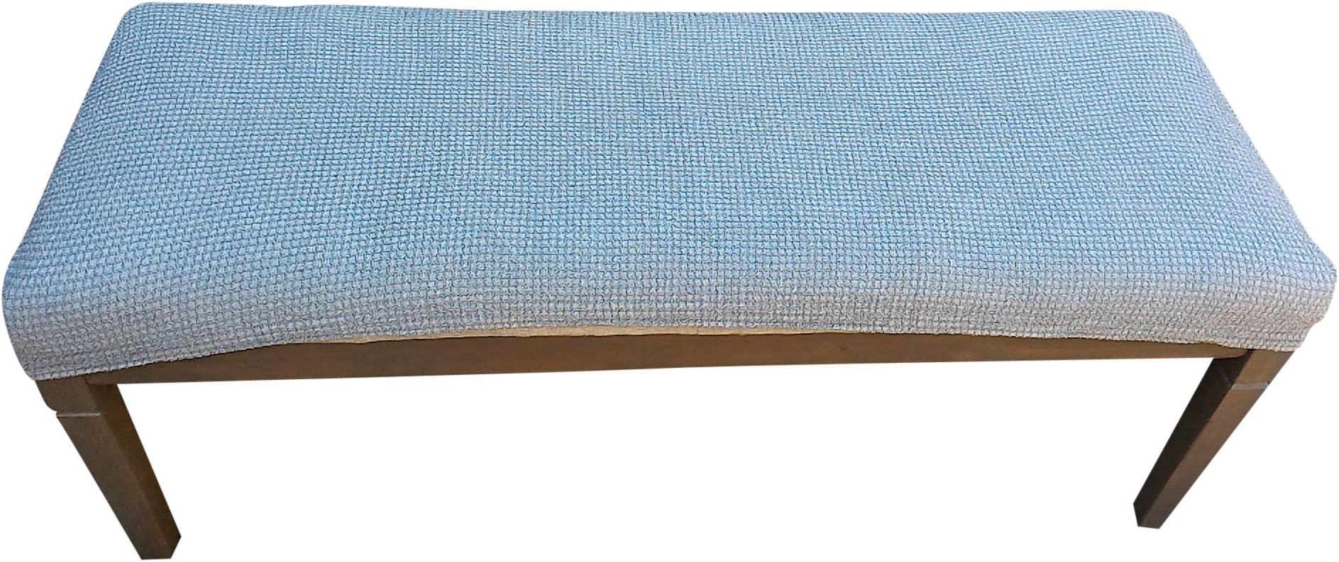 Waterproof Dining Bench Cover Protector - Perfect for Kids, Elderly, Restaurant,Clinics, Party, Home - Machine Washable, Stretchy, Snugly Fit, Premium Quality, Clean The Mess Easily (49x17, Grey)