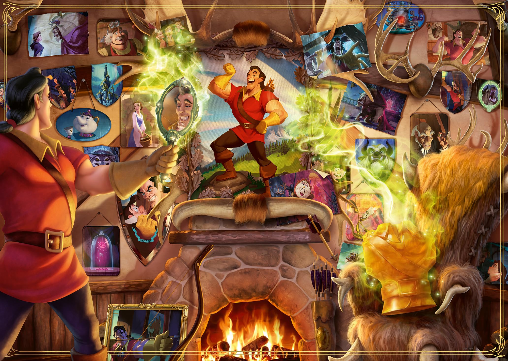 Ravensburger Puzzle 1000 pièces, Disney Villainous : Gaston - Puzzles pour Adultes et Plus de 14 Ans, 70 x 50 cm, Puzzle pour Adultes méchants, idées Cadeaux Disney