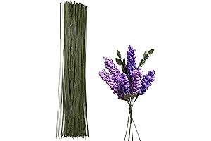 BEADNOVA 50-Piece Floral Stem Wire for Realistic Flower Arrangements