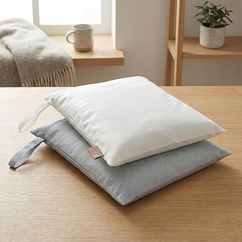 Miniatura 6 de Hamur Wet Bag Set  2 Pack Reusable Waterproof & Mess-Proof Bags (2 Large 12.6×14.6 in)  Washable at 40 C, Lightweight Storage for Baby, Travel & Gym