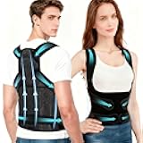 Callicebus Back Brace Posture Corrector for Women Men, Breathable Back Brace for Full Back Support, Adjustable Shoulder Straightener for Spinal Alignment, Hunched Back & Shoulder Pain Relief (Black)