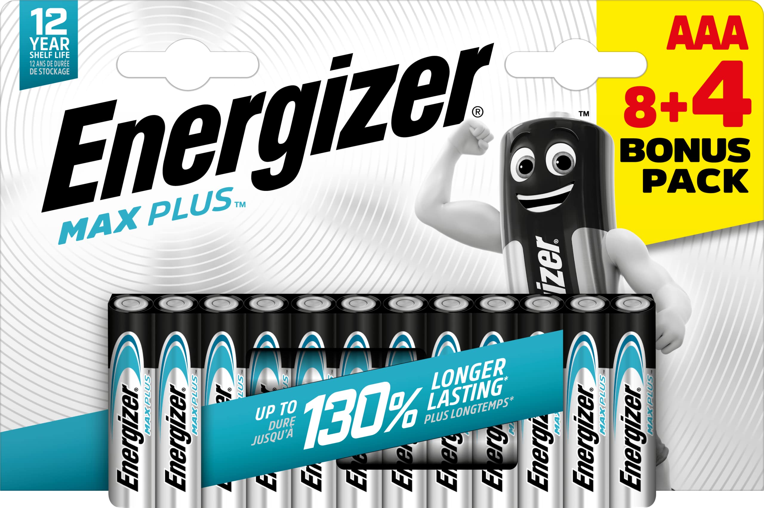 energizer 423167 Energizer Max plus battery - aaa x 8+4