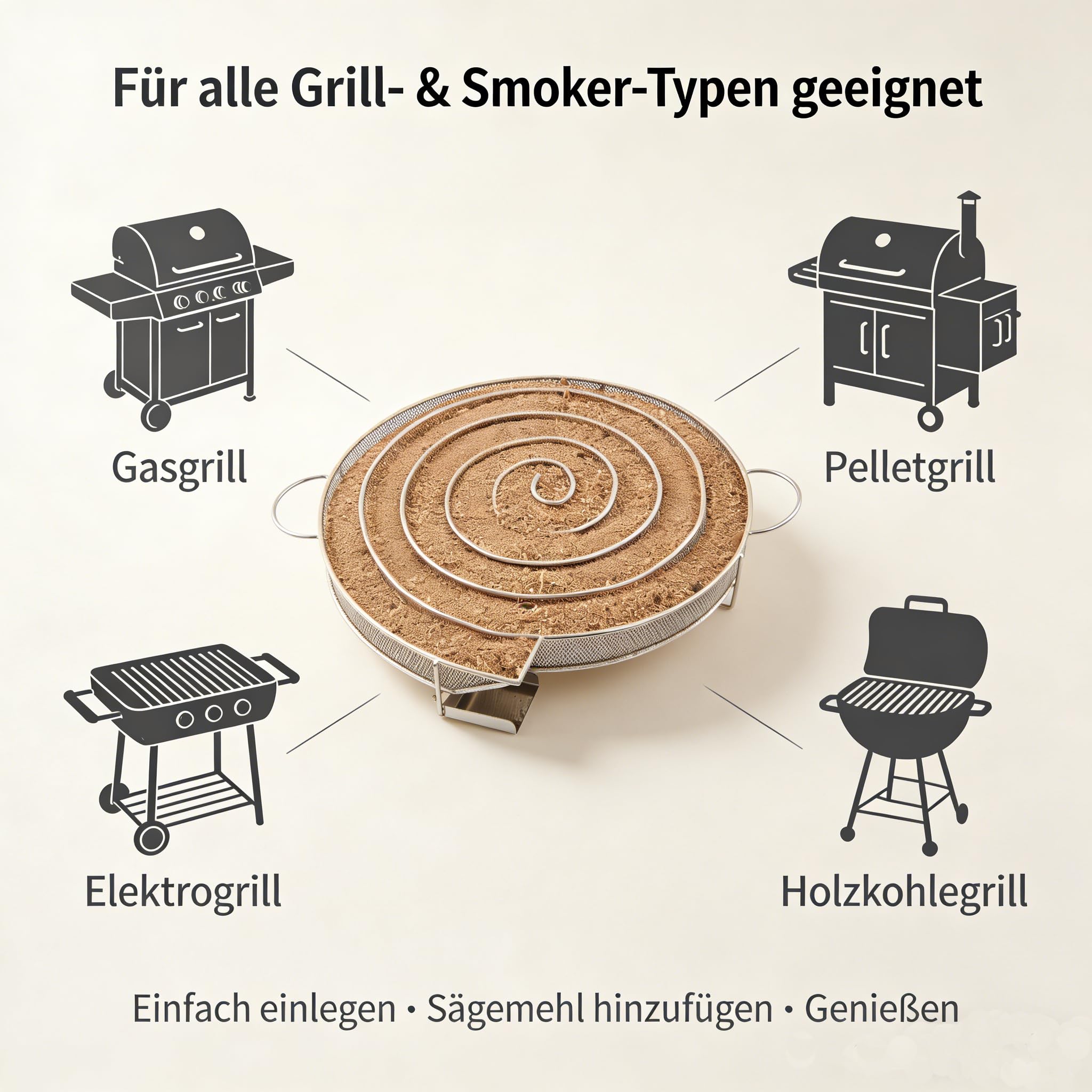 Kaltrauchgenerator, räucherofen edelstahl für heißes und kaltes Rauchen, perfekt für alle Grillgeräte und Raucher, Rauchzeit bis zu 24 Stunden