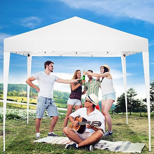 Miniatura 8 de TOOLUCK Toldo desplegable de 10 x 10 pulgadas, carpa Ez fácil de instalar, impermeable, para fiestas al aire libre, camping, barbacoa, con bolsa de