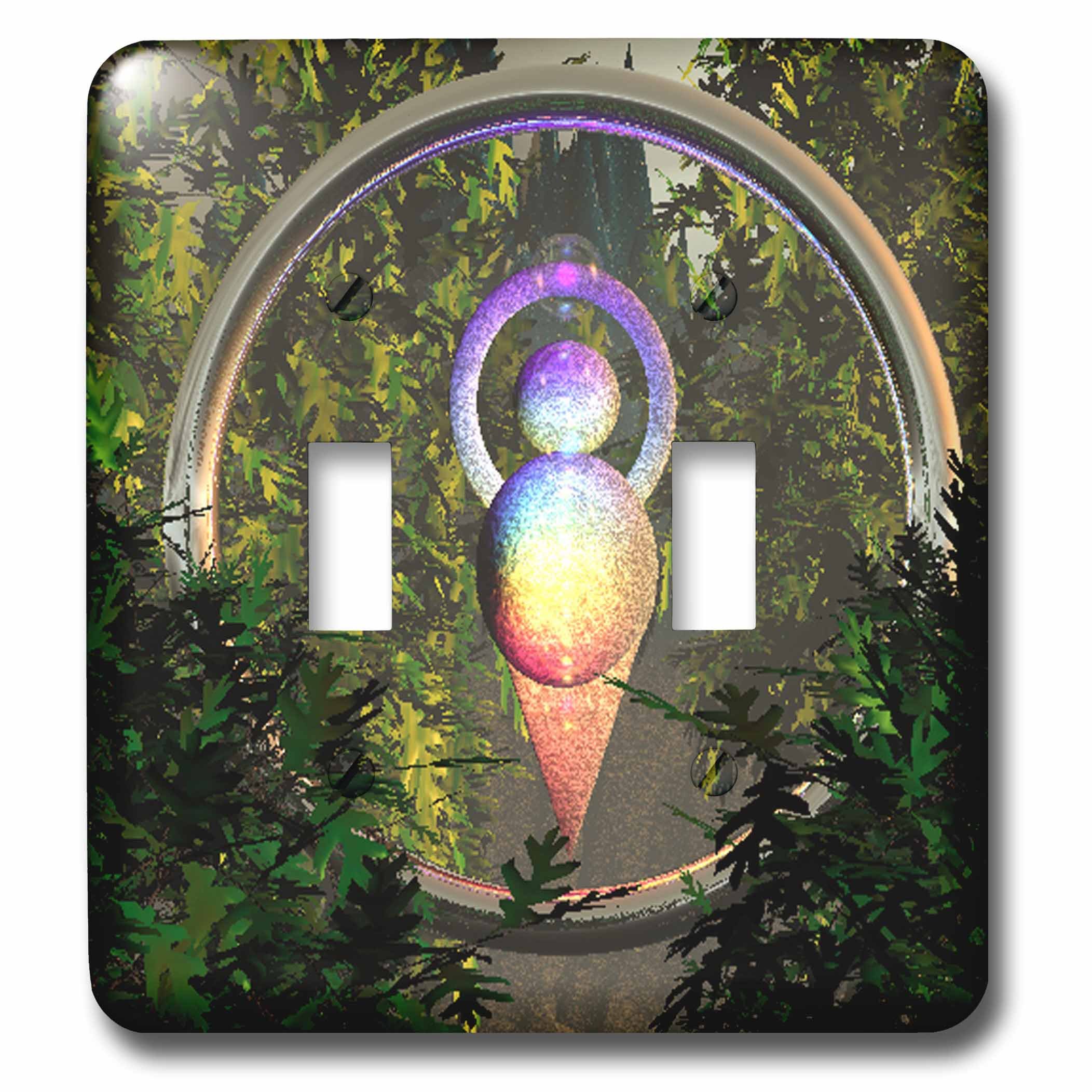Chakras interruptor de doble palanca decorativo placa de pared 3dRose lsp_60819_2