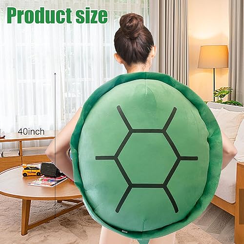 Miniatura 4 de Almohadas de concha de tortuga de 40 pulgadas, almohada de felpa de tortuga grande, almohada de conchas de tortuga, almohada de concha de tortuga