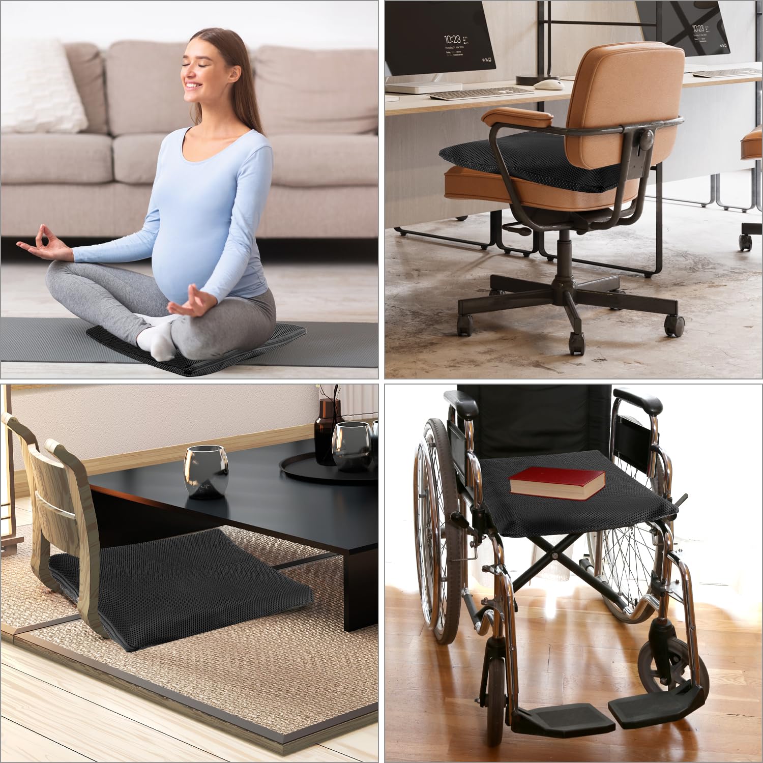 QWORK® Cuscino, Cuscini a Bolle, Cuscini Sedie Durezza Regolabile, per Poltrona, Sedia a Rotelle