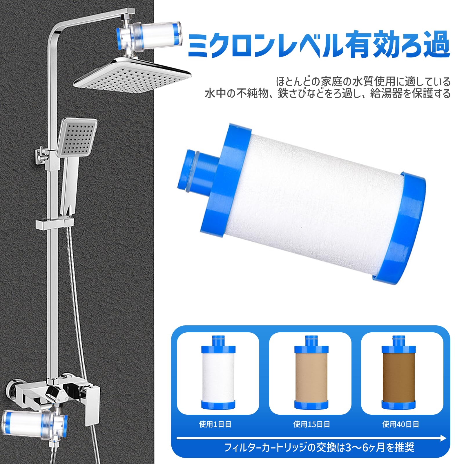 Amazon | Dazzlestar 浄水器 蛇口 シャワー 浄水フィルター 不純物除去
