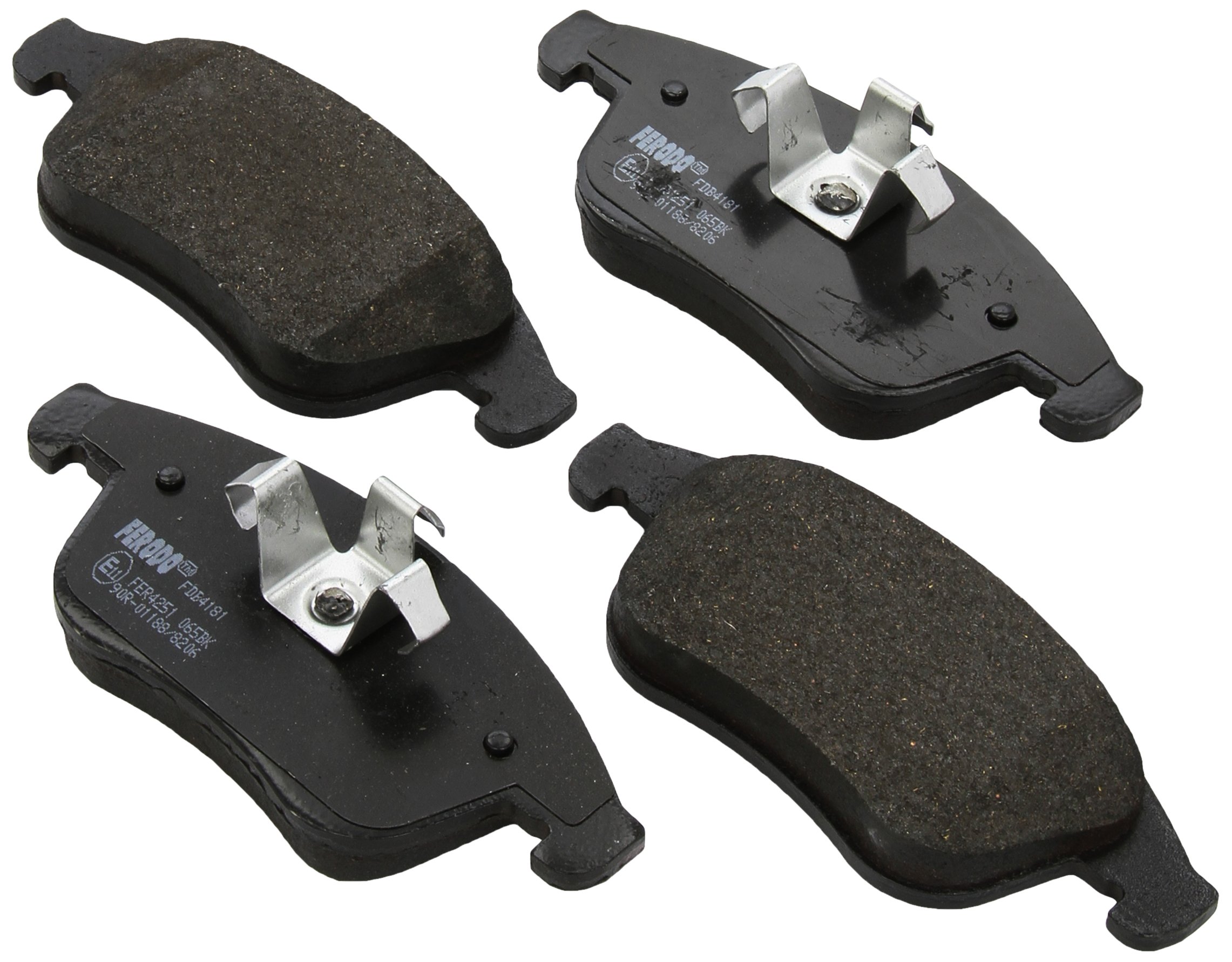 FERODO Plaquettes de freins Avant non préparé pour l'indicateur d'usure sans accessoires FDB4181 Compatible avec RENAULT Megane III 3/​5 portes BZ0/​1 Scénic III JZ0/​1 Megane III Coupé DZ, DZ0/​1